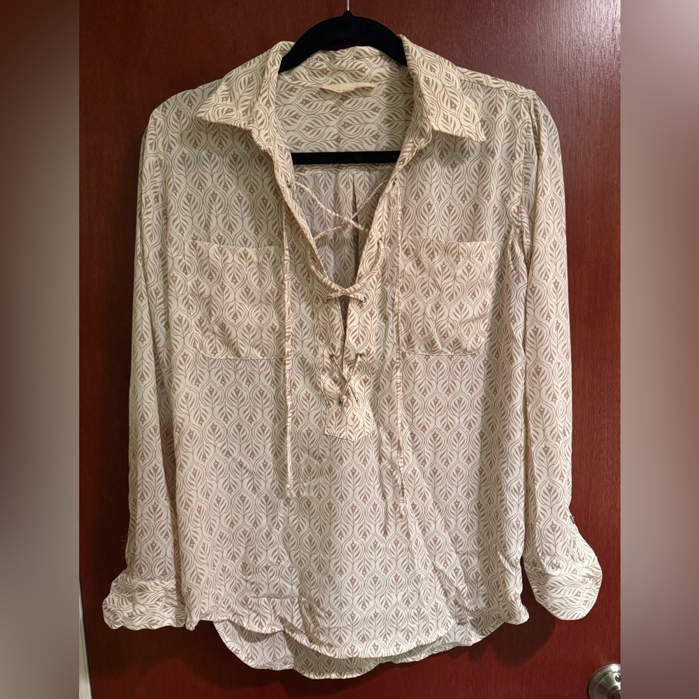 Olivaceous Button Up Blouse Sz S
